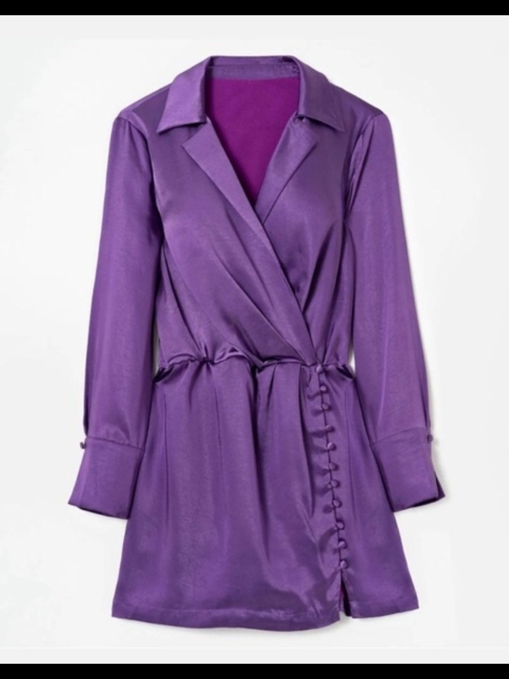 Zara Satin Blazer Dress